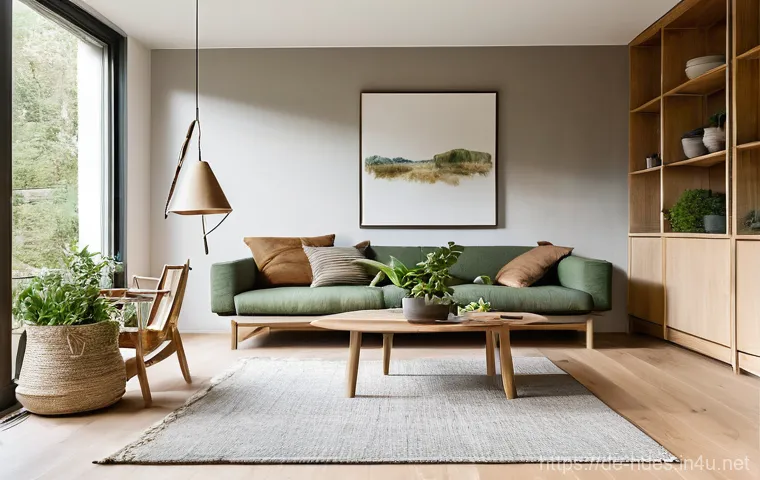 홈디자인 업계에서의 경쟁력 키우기 - **Sustainable German Craftsmanship in a Living Space:**
    "A bright, naturally lit living room in ...